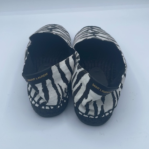 Saint Laurent Paris YSL Zebra Print Canvas Espadrilles Size 40 EU / 10 US NWOB - Picture 6 of 10